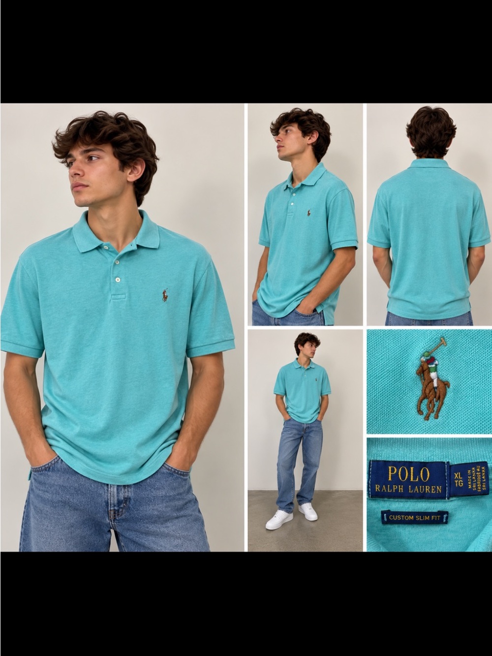 Polo by Ralph Lauren Teal Short-Sleeve Pique Polo